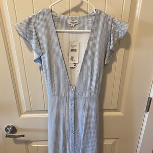 Nordstrom ruffle deep v midi dress